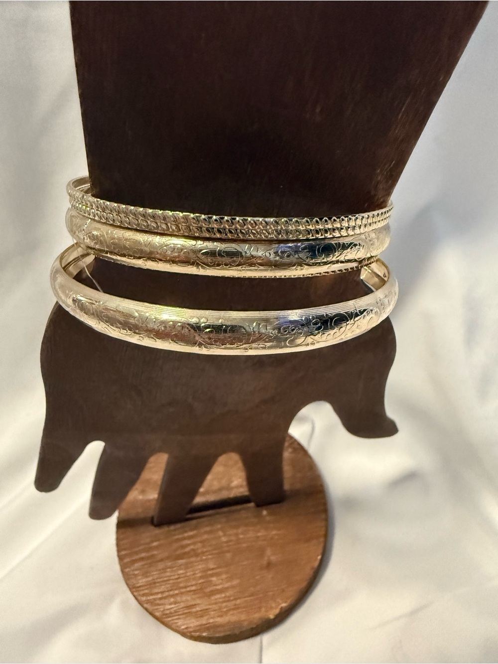 set of patterned bangles resembles vintage Mexican design